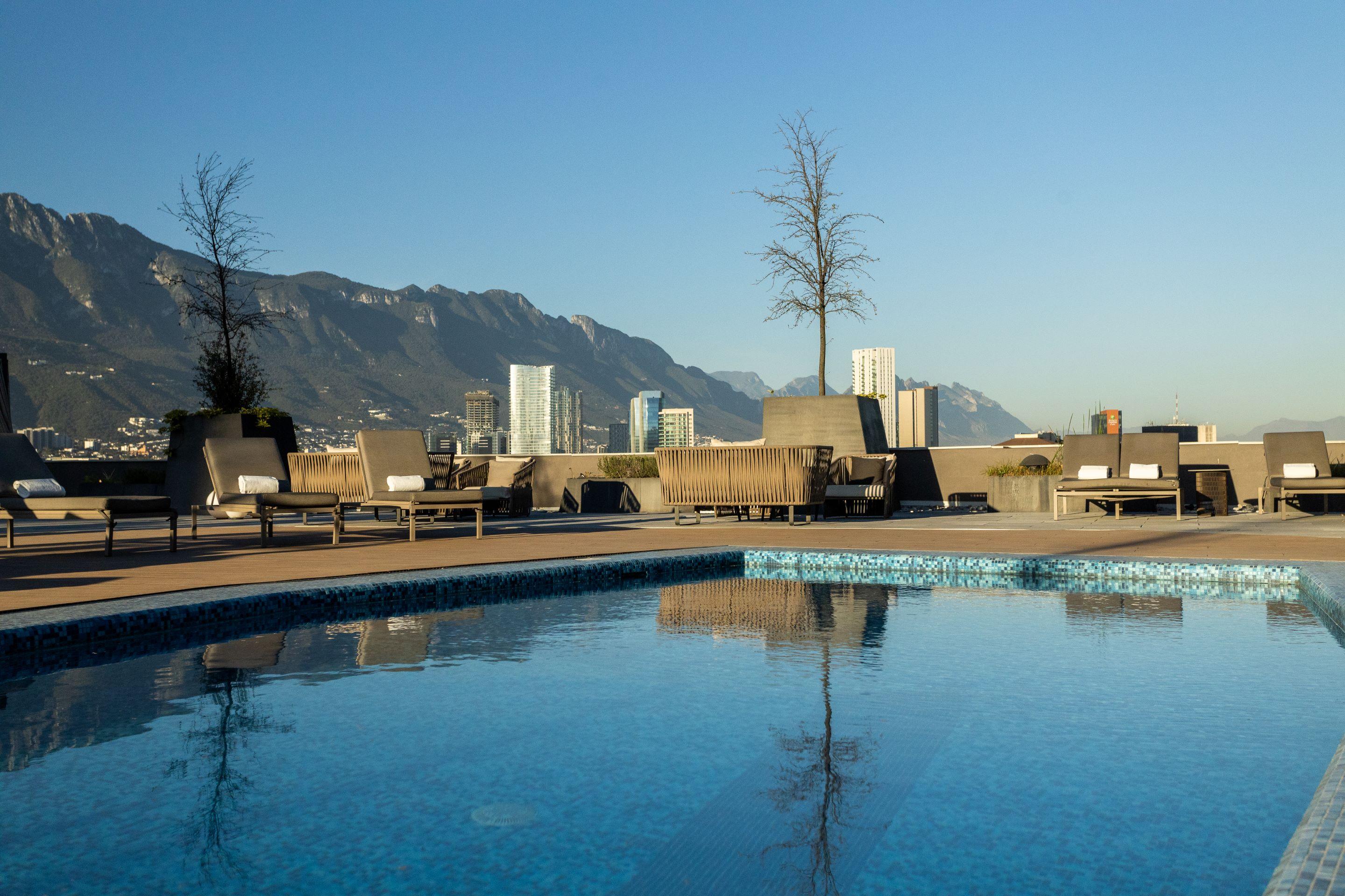 Готель Camino Real Fashion Drive Monterrey San Pedro Garza Garcia Екстер'єр фото View of the city from the hotel
